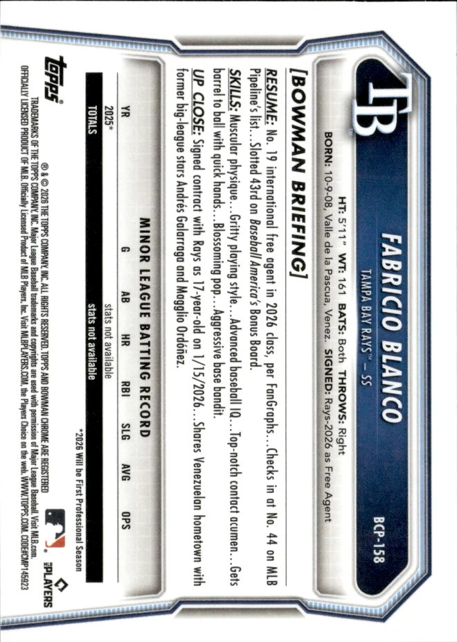 Fabricio Blanco card back