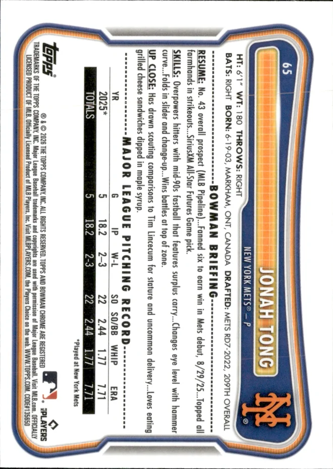 Jonah Tong card back