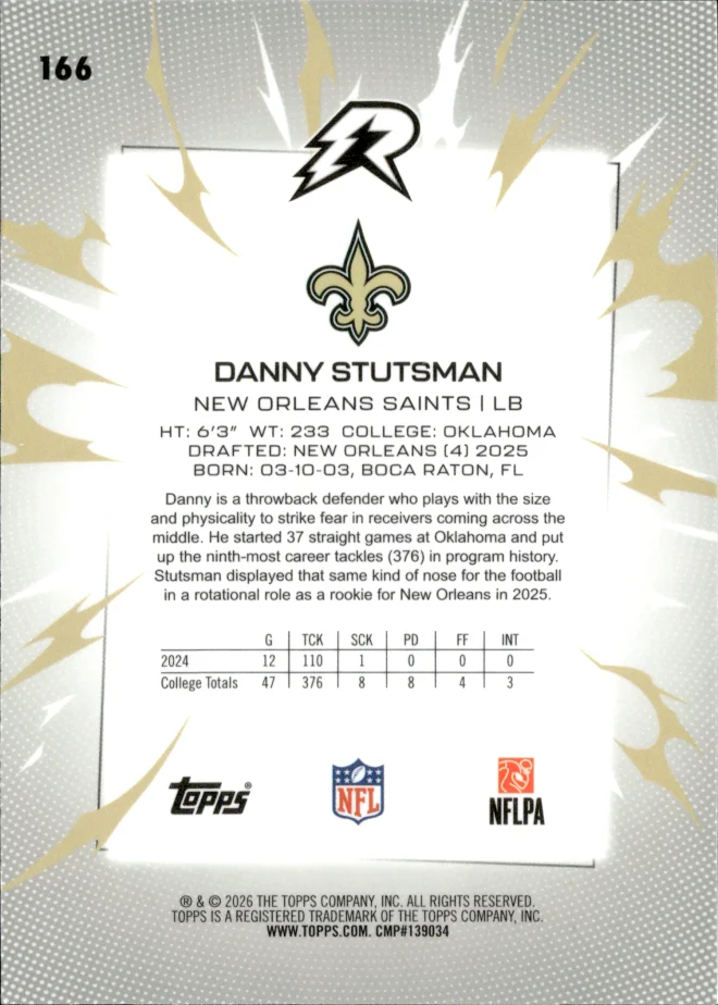 Danny Stutsman card back