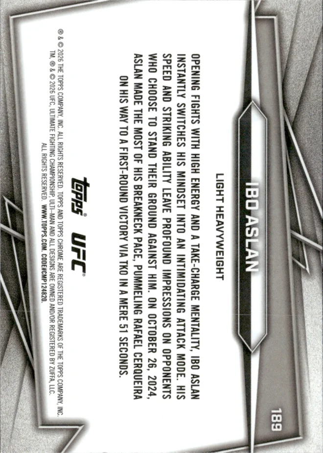 Ibo Aslan card back