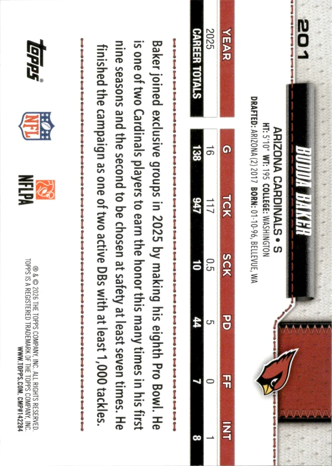 Budda Baker card back