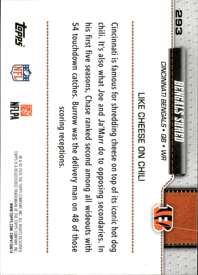 Joe Burrow / Ja'Marr Chase card back