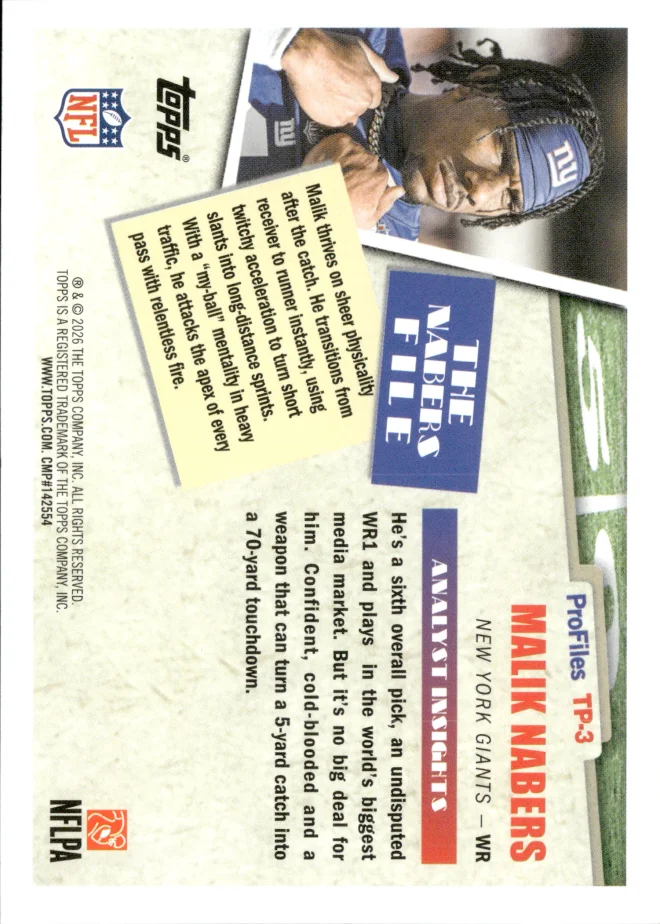 Malik Nabers card back