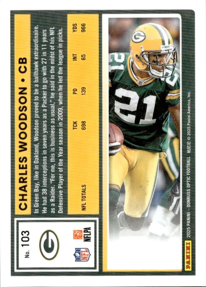 Charles Woodson card back