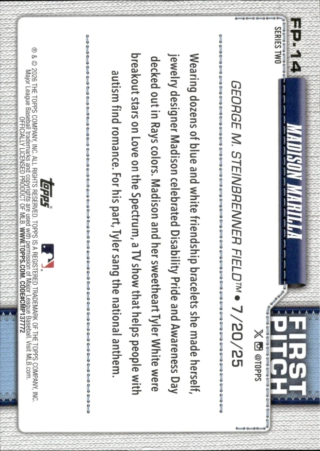 Madison Marilla card back