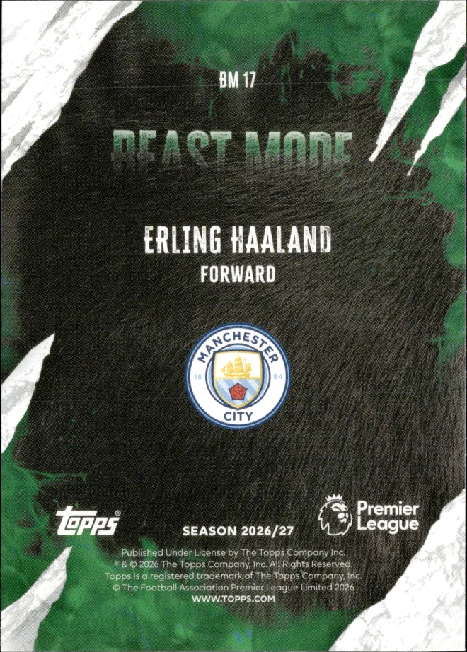 Erling Haaland card back