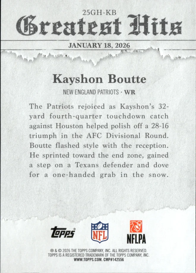 Kayshon Boutte card back