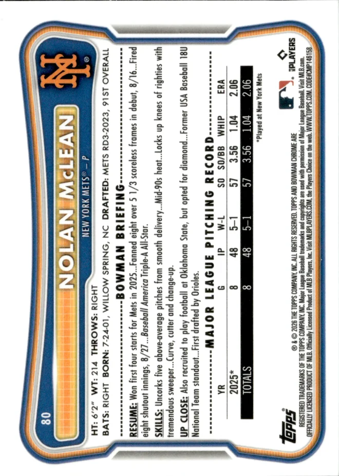 Nolan McLean card back