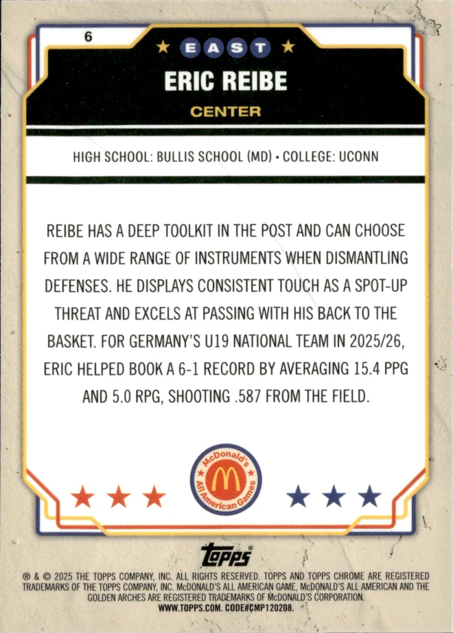 Eric Reibe card back