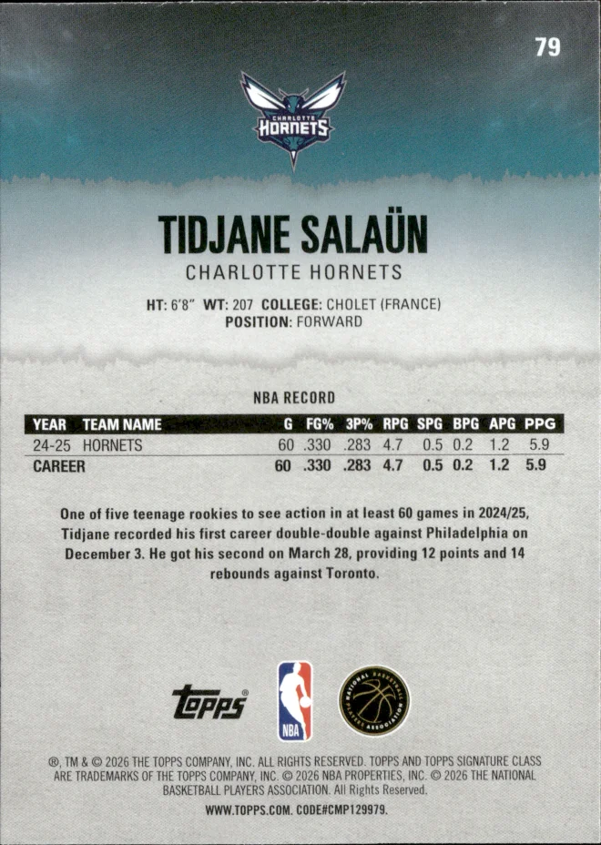 Tidjane Salaün card back