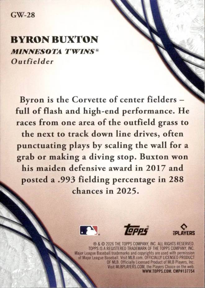 Byron Buxton card back