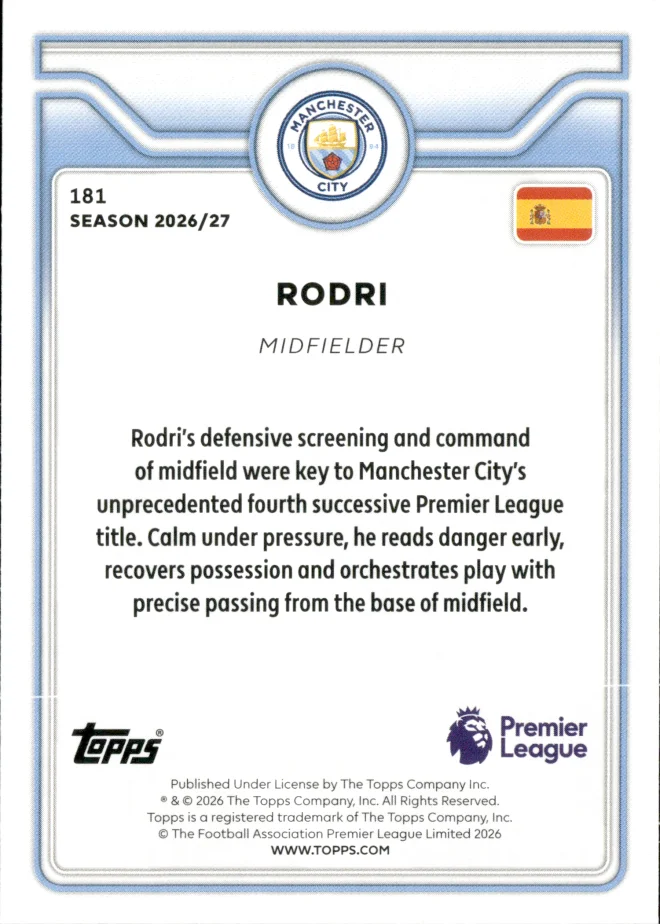 Rodri card back