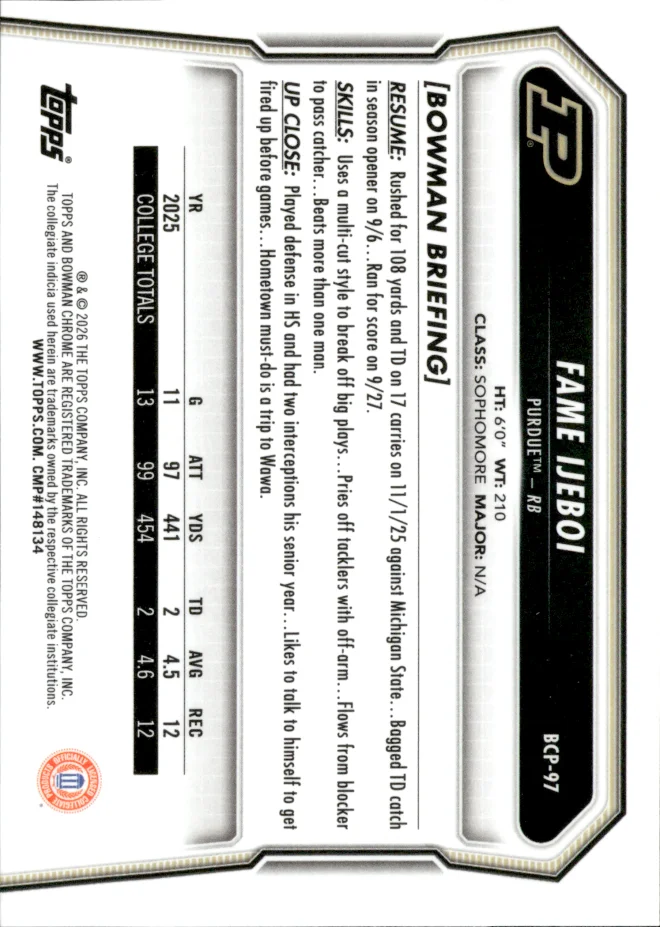 Fame Ijeboi card back