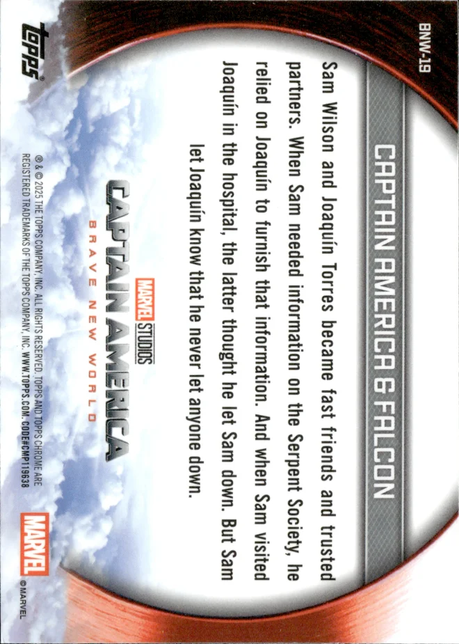 Captain America & Falcon card back