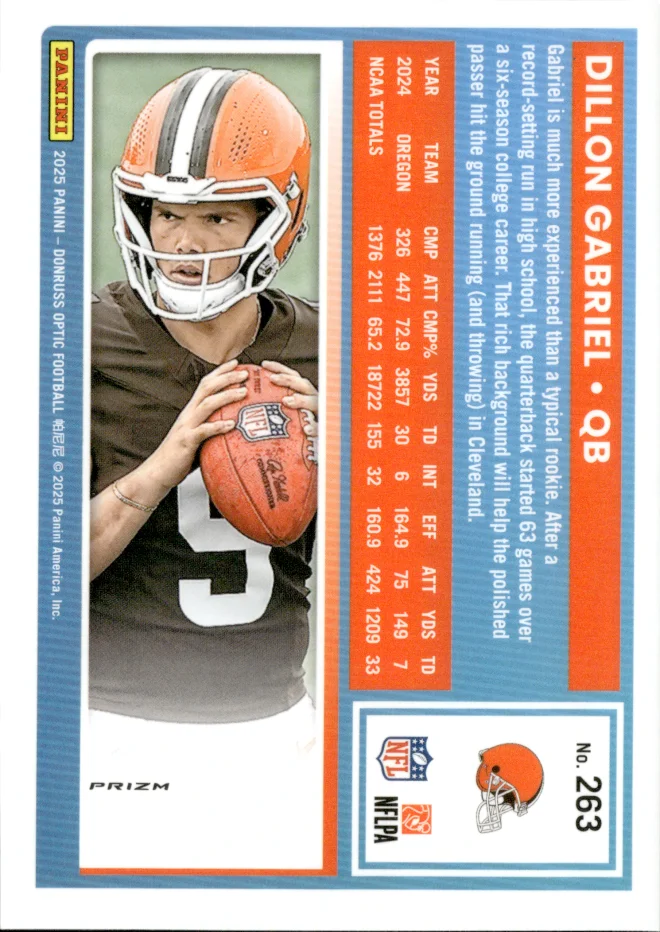 Dillon Gabriel card back