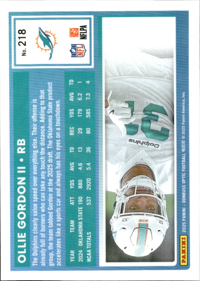 Ollie Gordon II card back