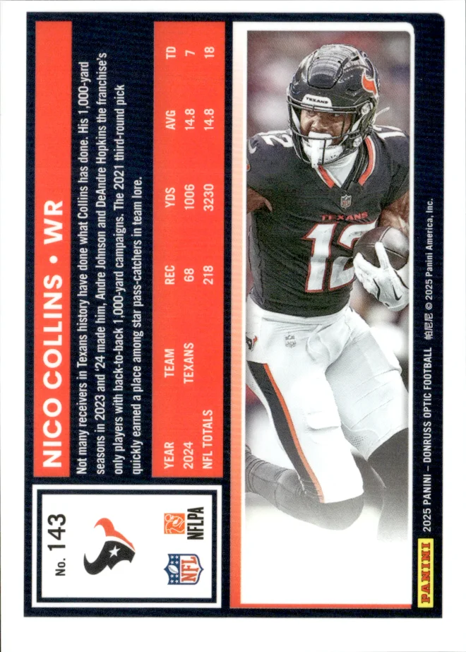 Nico Collins card back