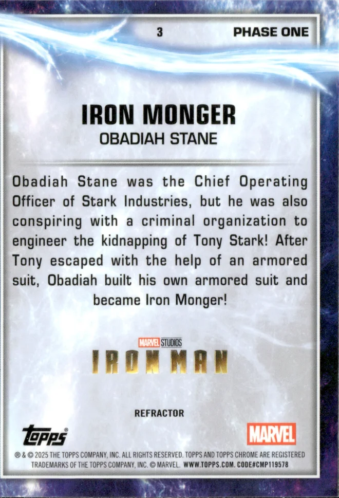 Obadiah Stane card back