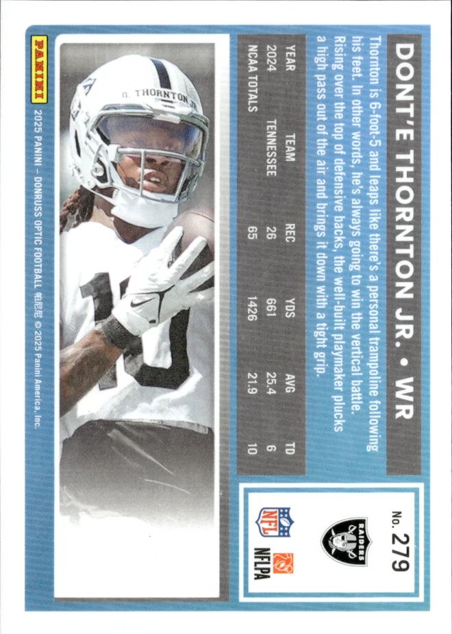 Dont'e Thornton Jr. card back