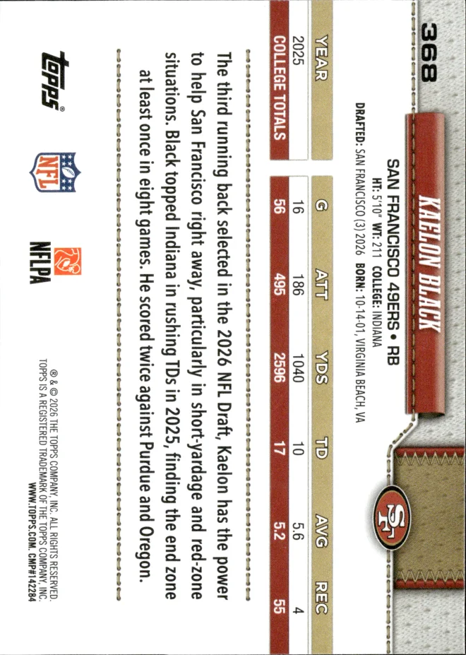 Kaelon Black card back
