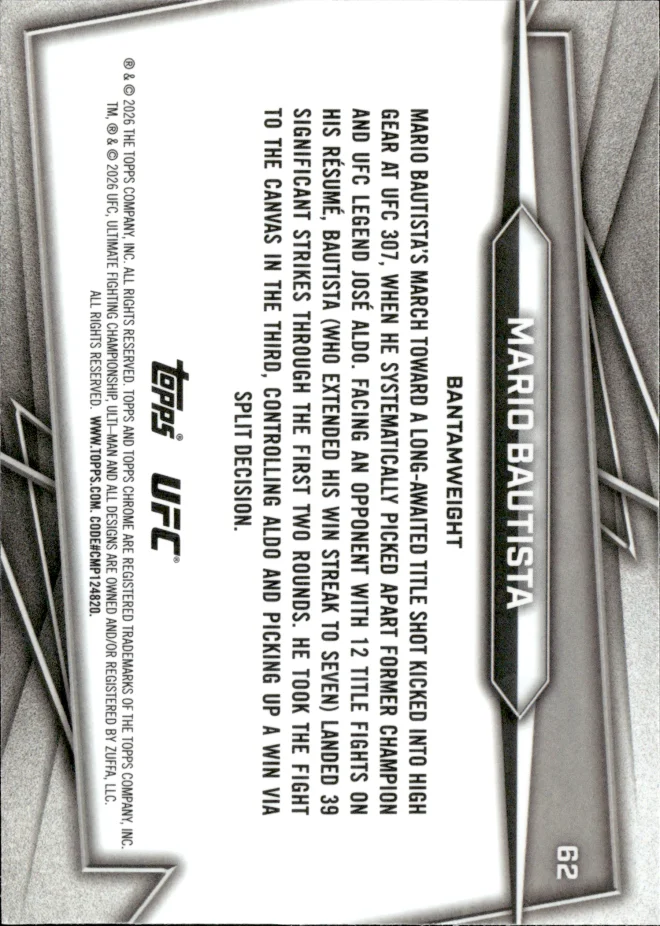 Mario Bautista card back