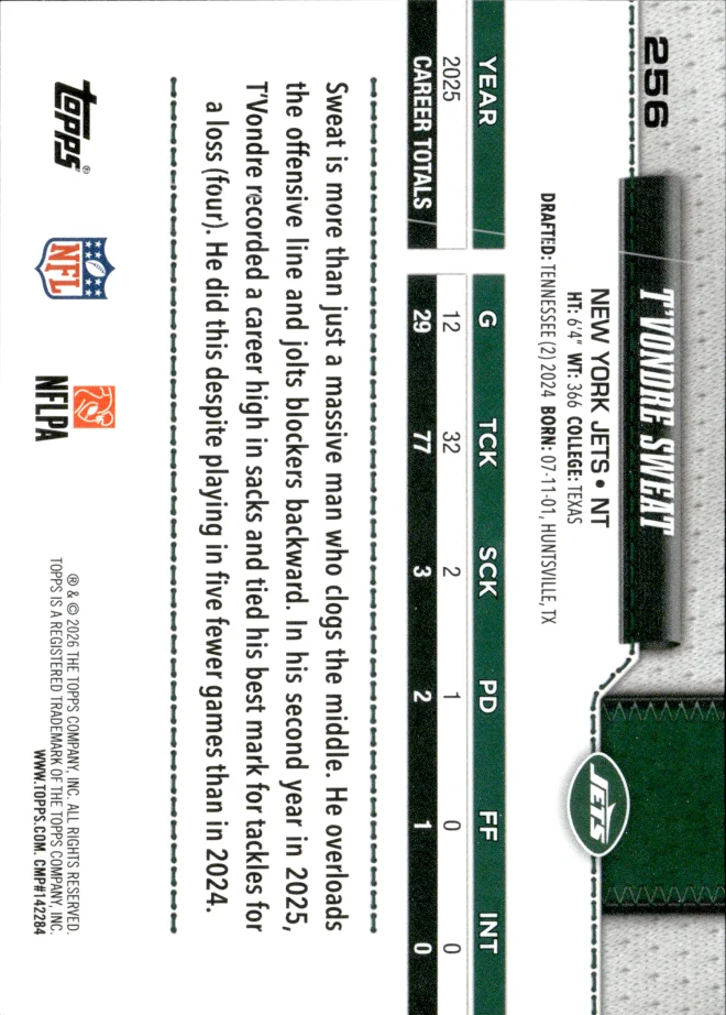 T'Vondre Sweat card back