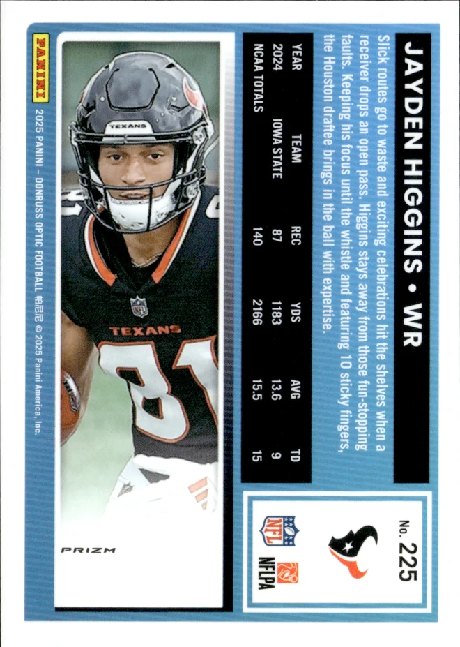 Jayden Higgins card back