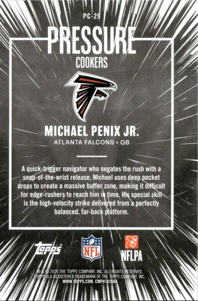 Michael Penix Jr. card back