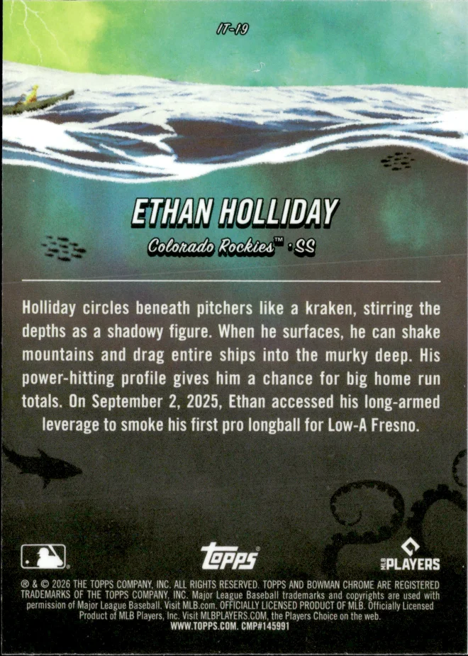 Ethan Holliday card back