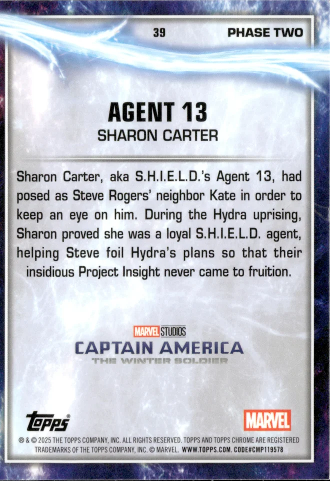 Sharon Carter card back