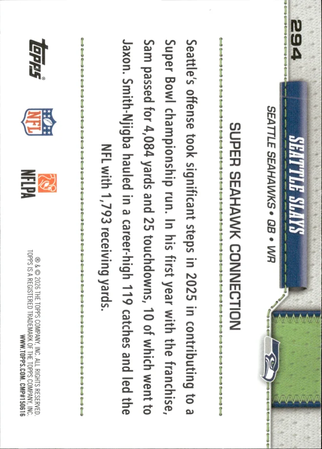 Seattle Slays card back