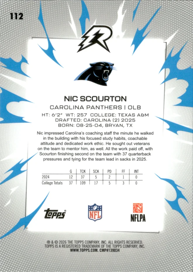 Nic Scourton card back