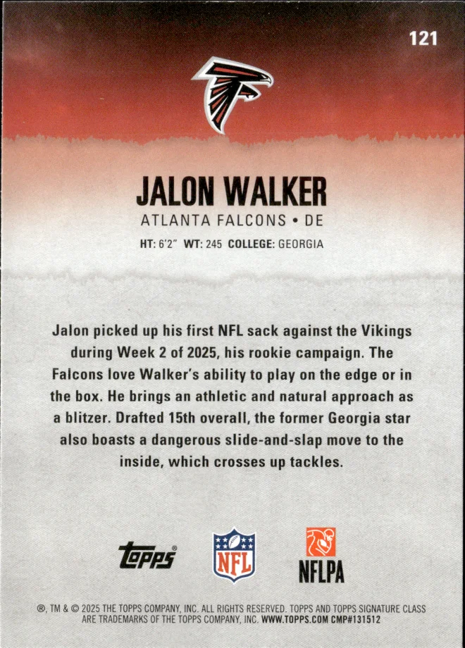 Jalon Walker card back