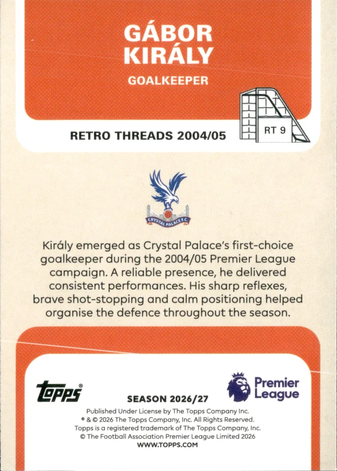 Gábor Király card back