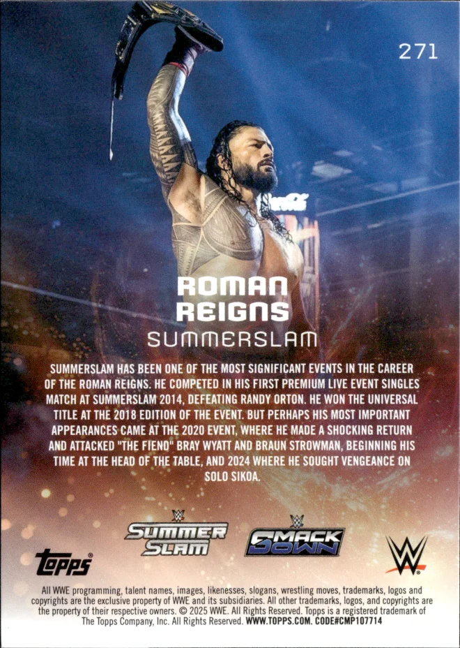 Roman Reigns card back