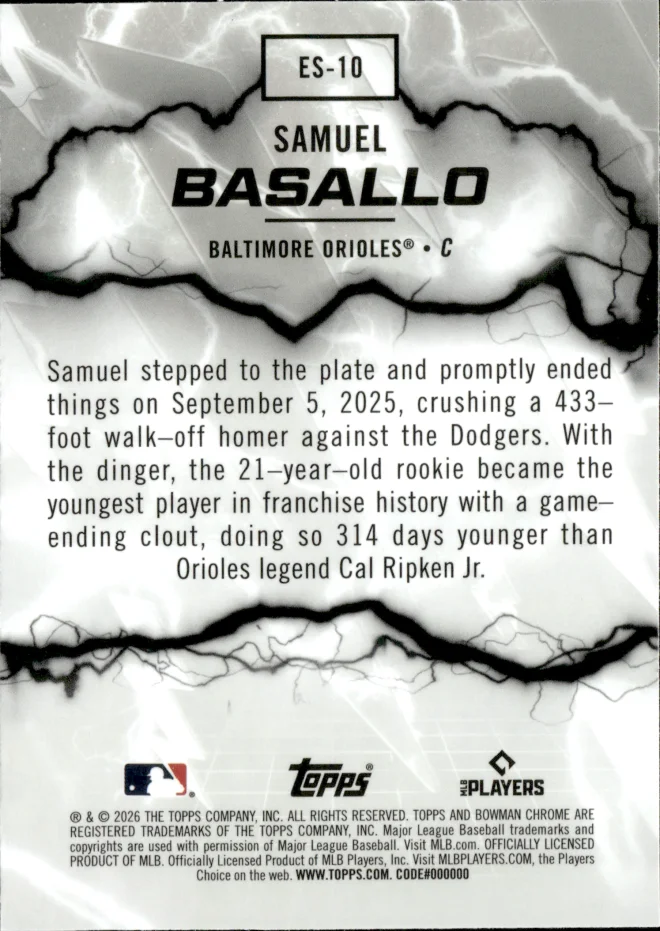 Samuel Basallo card back