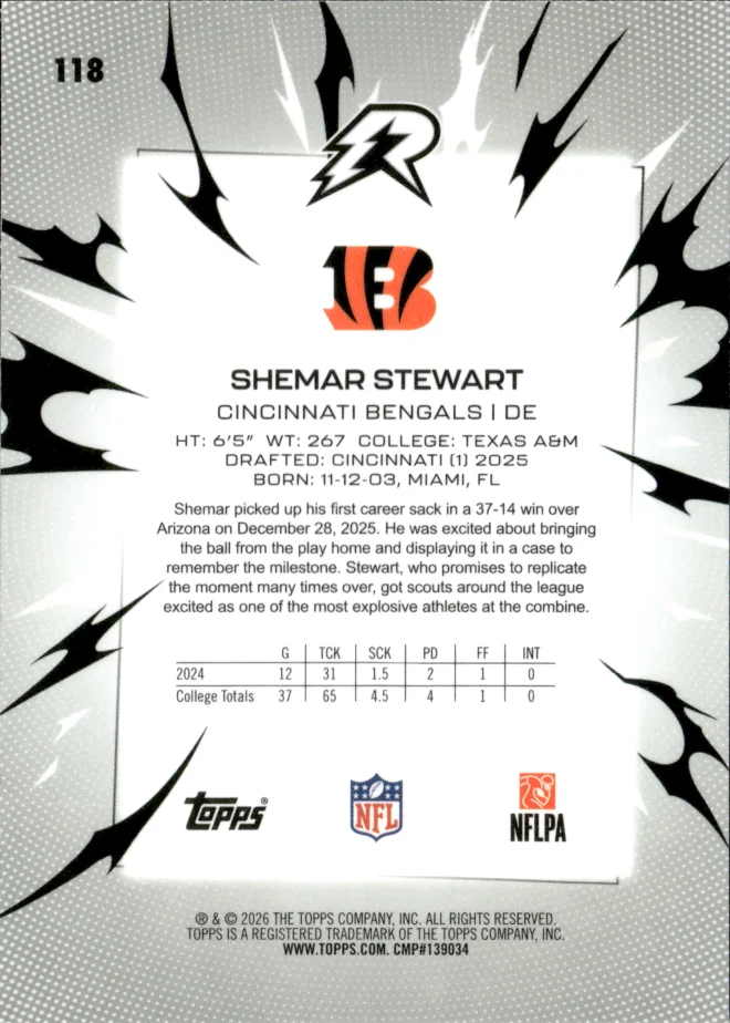 Shemar Stewart card back