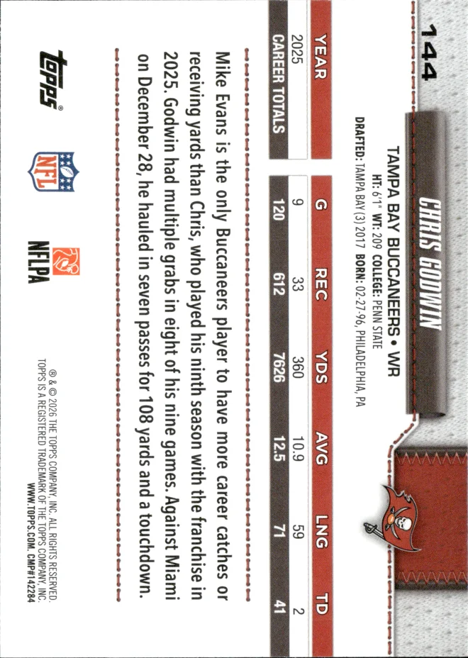 Chris Godwin card back