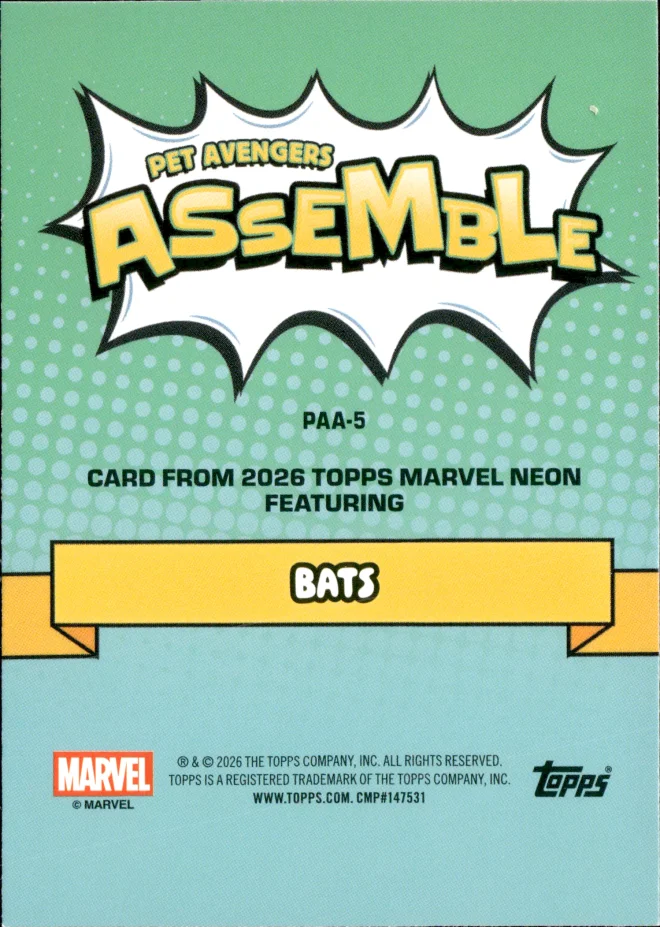 Bats card back