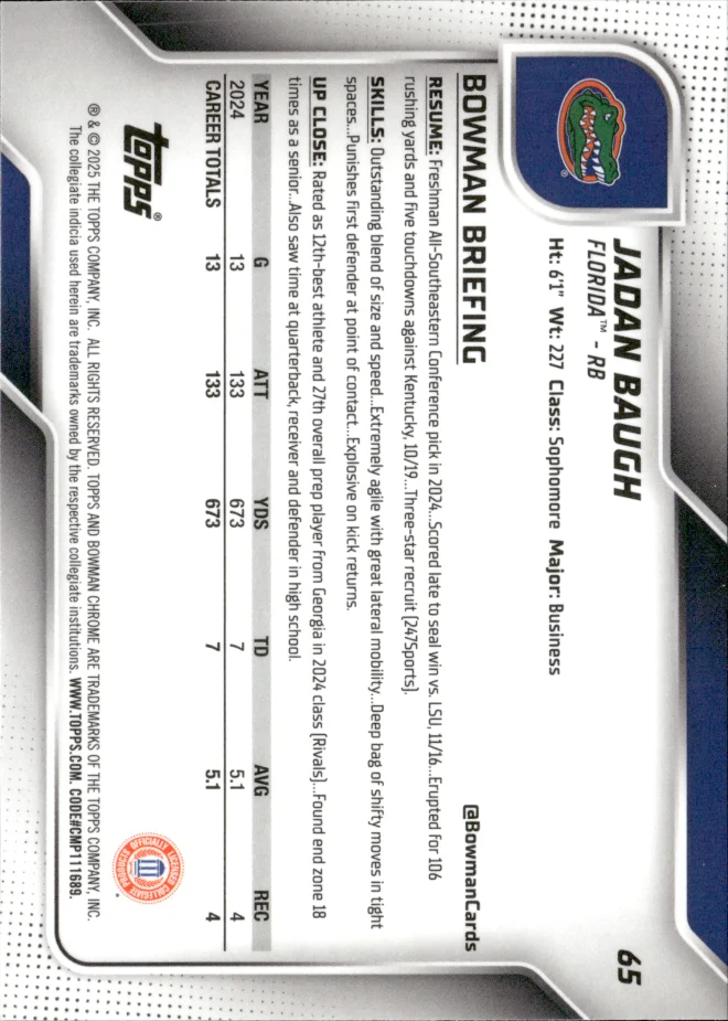 Jadan Baugh card back