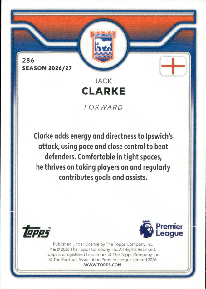 Jack Clarke card back