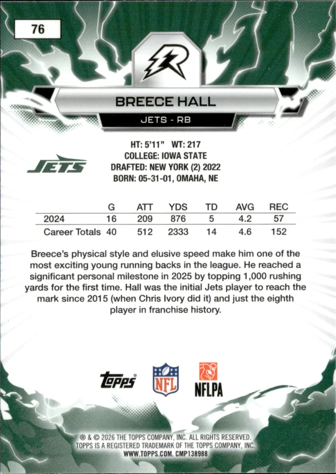 Breece Hall card back