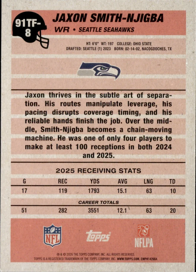 Jaxon Smith-Njigba card back