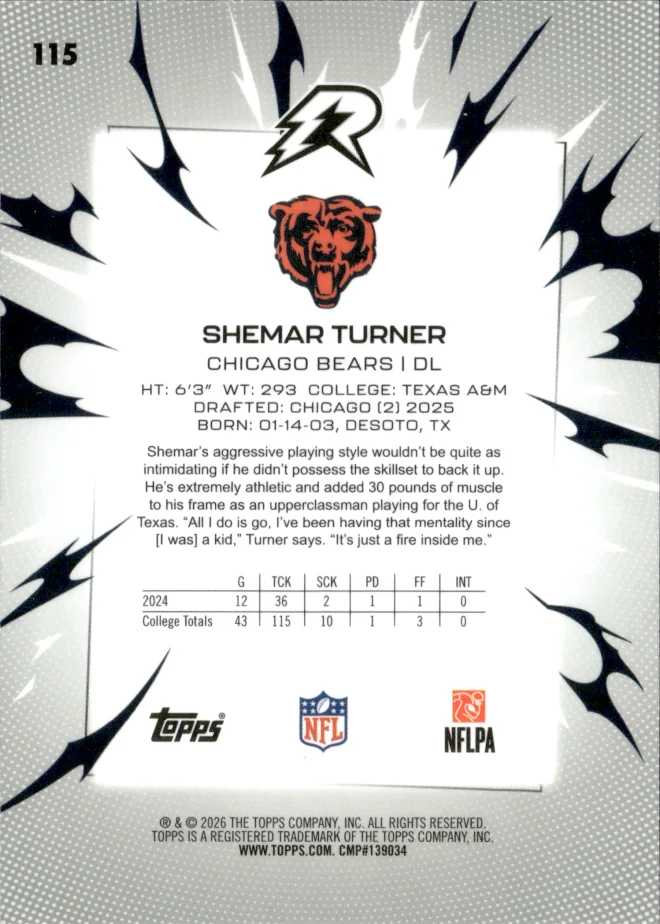 Shemar Turner card back