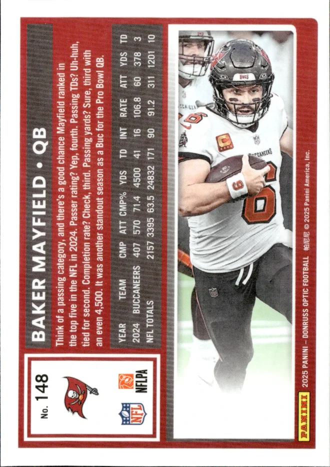Baker Mayfield card back