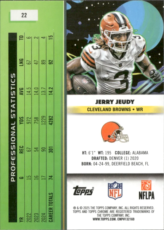 Jerry Jeudy card back