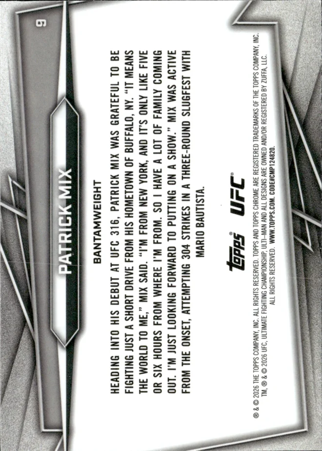Patrick Mix card back