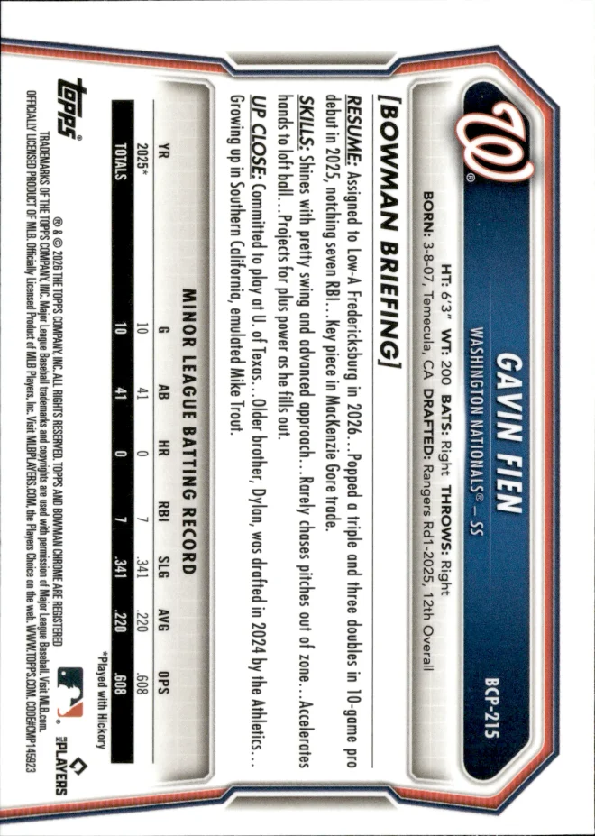 Gavin Fien card back