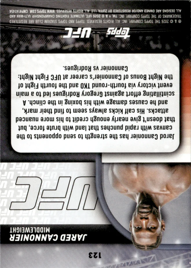 Jared Cannonier card back