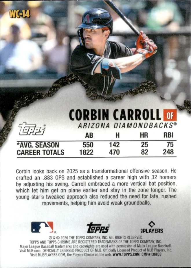 Corbin Carroll card back